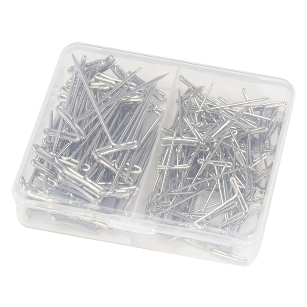 160Pcs T Pins for Blocking Knitting, Modelling and Crafts, Holding Wigs, Hair Extensions, Wig Making (1 Inch, 1.5 Inch) 160Pcs T Pins for Blocking Knitting, Modelling and Crafts, Holding Wigs, Hair Extensions, Wig Making (1 Inch, 1.5 Inch)