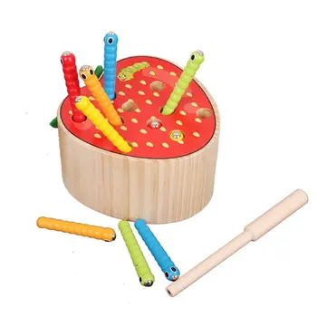 Baby Wooden Toys 3D Puzzle Early Childhood Educational Toys Catch Worm Game Color Cognitive Magnetic Toy
Baby Wooden Toys 3D Puzzle Early Childhood Educational Toys Catch Worm Game Color Cognitive Magnetic Toy