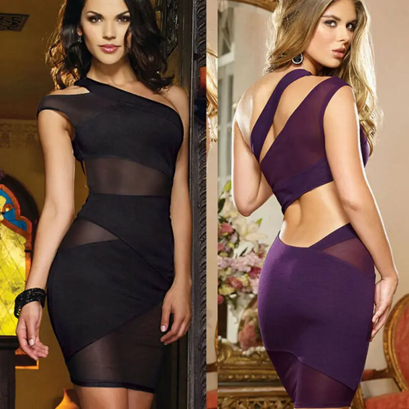 Sexy Women Lace Backless Bandage One Shoulder Bodycon Evening Party Clubwear Mini Dress
Sexy Women Lace Backless Bandage One Shoulder Bodycon Evening Party Clubwear Mini Dress