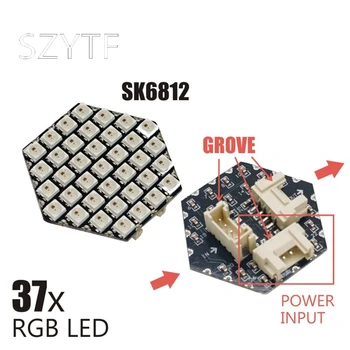 M5Stack new SK6812 RGB LED light board HEX hexagonal small plate 37 lamp lights port GROVE
M5Stack new SK6812 RGB LED light board HEX hexagonal small plate 37 lamp lights port GROVE