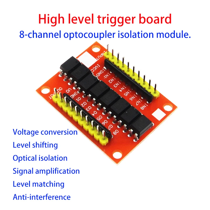 3-5V 12-24V 8 CH Channel Optocoupler Isolation Board High Level Trigger Isolated Module Positive Phase Amplification Plate 50mA
3-5V 12-24V 8 CH Channel Optocoupler Isolation Board High Level Trigger Isolated Module Positive Phase Amplification Plate 50mA