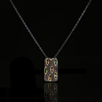 NPKDS New Bohemian Geometric Two-tone Green Red Zircon Exaggerated Personality Women's Jewelry Pendant Necklace
NPKDS New Bohemian Geometric Two-tone Green Red Zircon Exaggerated Personality Women's Jewelry Pendant Necklace