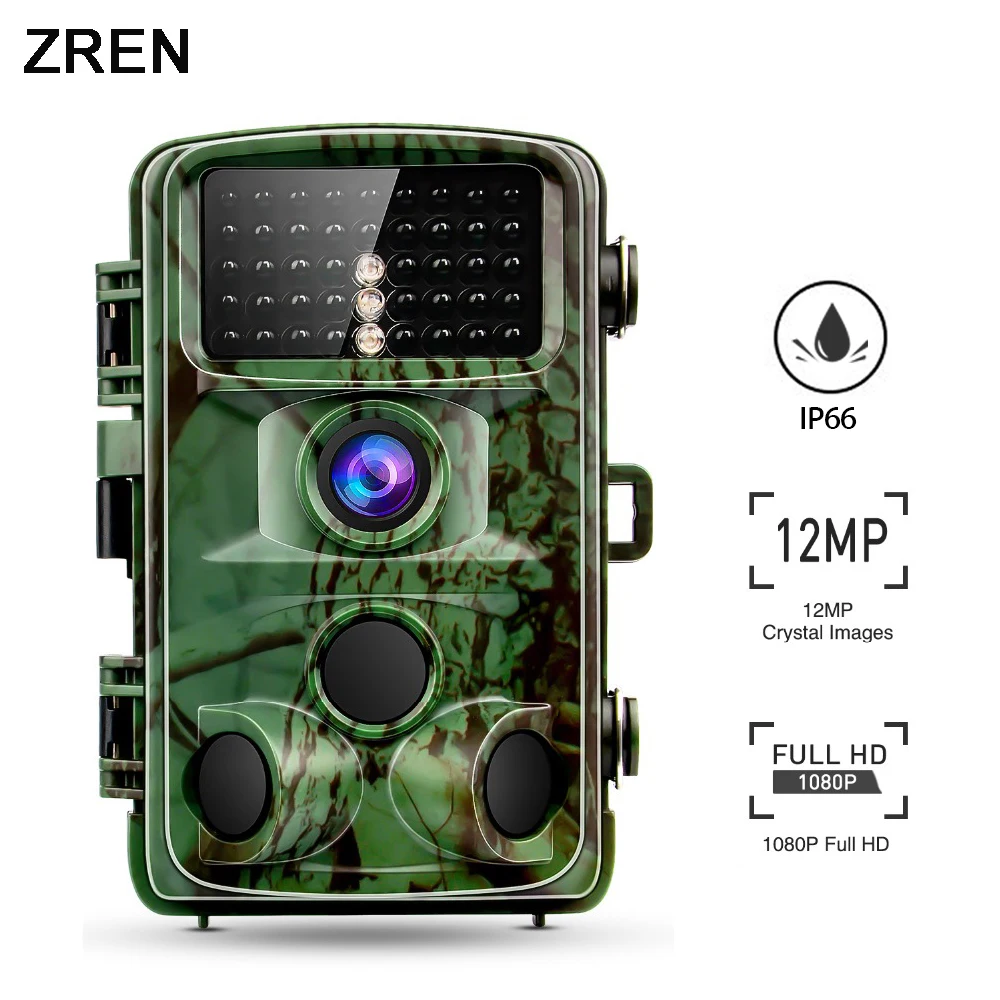 ZREN ZR632 Trail Camera 12MP 42pcs Infrared LEDs 940nm Hunting Camera IP66 Waterproof 120 Degree Angle Wild Camera photo traps
ZREN ZR632 Trail Camera 12MP 42pcs Infrared LEDs 940nm Hunting Camera IP66 Waterproof 120 Degree Angle Wild Camera photo traps