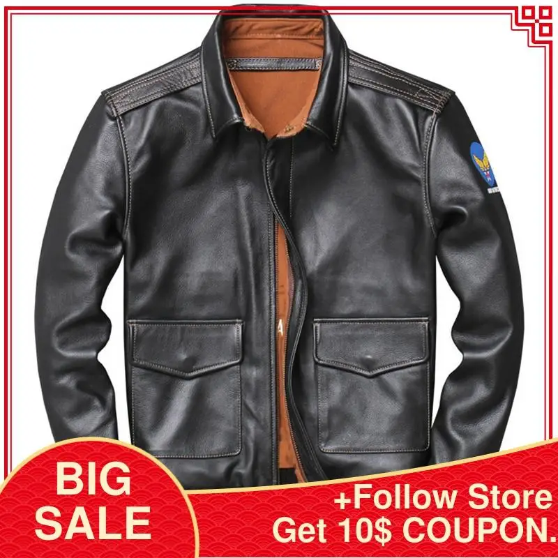 2020 Black Men American A2 Pilot Leather Jacket Plus Size 4XL Genuine Cowhide Spring Military Aviator Leather Coat FREE SHIPPING
2020 Black Men American A2 Pilot Leather Jacket Plus Size 4XL Genuine Cowhide Spring Military Aviator Leather Coat FREE SHIPPING