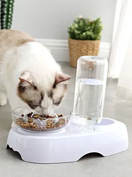 Cat Ears Shaped Cat Bowl Oblique Double Bowls Drinking Fountain Leak Proof Cervical Vertebra Neck Protection For Cats Small Dogs
Cat Ears Shaped Cat Bowl Oblique Double Bowls Drinking Fountain Leak Proof Cervical Vertebra Neck Protection For Cats Small Dogs