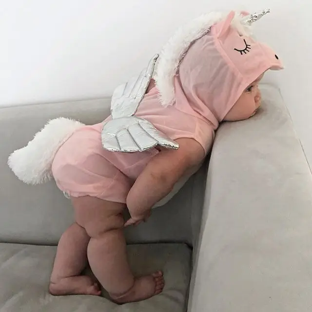 Newborn Toddler Girls Halloween Outfits 3D Unicorn Angel Wings Hooded Romper Jumpsuit with Tail
Newborn Toddler Girls Halloween Outfits 3D Unicorn Angel Wings Hooded Romper Jumpsuit with Tail