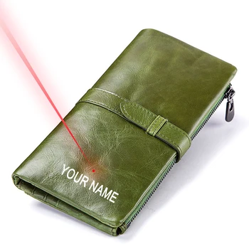 Free Engraving Woman Wallet Long Style Personalised Your Own Name on the Wallet Genuine Leather Fashion Purse Money Phone Pocket
Free Engraving Woman Wallet Long Style Personalised Your Own Name on the Wallet Genuine Leather Fashion Purse Money Phone Pocket