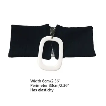 Womens Winter Choker Geometric Ring Zipper Ribbed Knit Neck Warmer Scarf
Womens Winter Choker Geometric Ring Zipper Ribbed Knit Neck Warmer Scarf