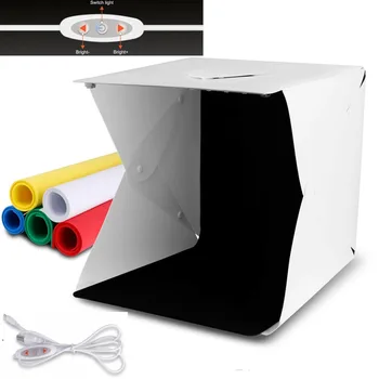 40cm Folding Photo Studio Photography Tent Cube Softbox LED Lightbox+Backdrops Photo Background Kit Light box for DSLR Camera
40cm Folding Photo Studio Photography Tent Cube Softbox LED Lightbox+Backdrops Photo Background Kit Light box for DSLR Camera