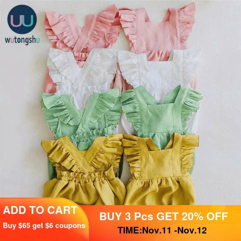 Newborn Baby Girls Rompers Ruffle Linen Cotton Baby Girl Clothes Spring Summer Backcross Jumpsuits Outfits Sunsuit Baby Clothing
Newborn Baby Girls Rompers Ruffle Linen Cotton Baby Girl Clothes Spring Summer Backcross Jumpsuits Outfits Sunsuit Baby Clothing