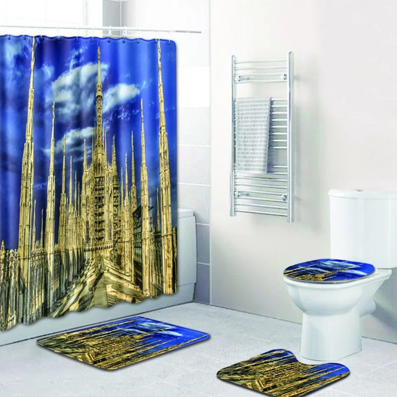 Building Landscape 3D Print Anti-Slip Mat Foot Pad Shower Curtain Bathroom Waterproof Polyester Toilet Seat Cover Bath Mat Home
Building Landscape 3D Print Anti-Slip Mat Foot Pad Shower Curtain Bathroom Waterproof Polyester Toilet Seat Cover Bath Mat Home