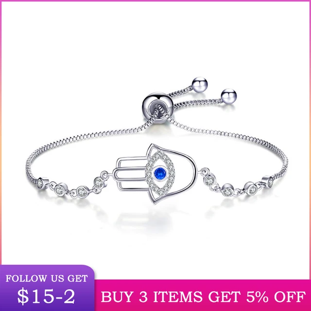 LByzHan – Bracelet œil de démon en forme de paume, en cristal CZ clair, réglable, pour femmes, CMB80, nouvelle collection 2020, offre spéciale 1