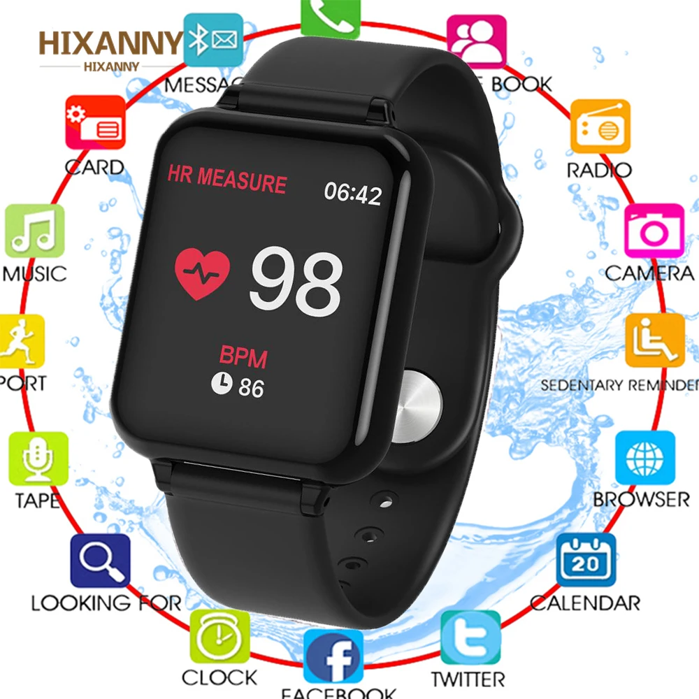 Fashion Smart Watch Blood Pressure Fitness Tracker Heart Rate Tracker IP67 Waterproof Bluetooth Smart Bracelet Sport Wristwatch
Fashion Smart Watch Blood Pressure Fitness Tracker Heart Rate Tracker IP67 Waterproof Bluetooth Smart Bracelet Sport Wristwatch