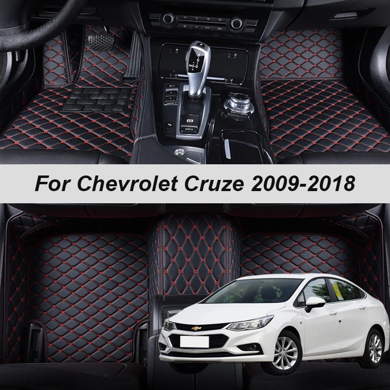 100% кожаные автомобильные коврики для Chevrolet Cruze 2009 2014 2015 2016 2017 2018 | Автомобили и