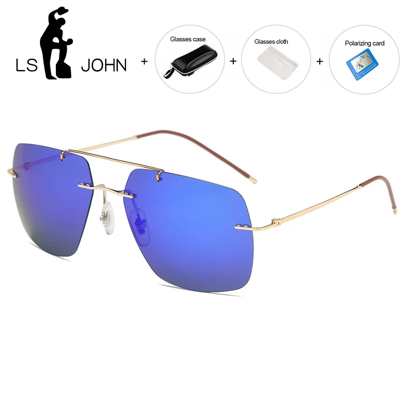 LS JOHN Titanium Polarized Sunglasses Women Brand Designer Ultralight Rimless Photochromic Sun Glasses for Men Sport Driving
LS JOHN Titanium Polarized Sunglasses Women Brand Designer Ultralight Rimless Photochromic Sun Glasses for Men Sport Driving