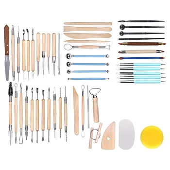 51Pcs Pottery Clay Sculpting Tools Wooden Pottery Carving Tools Sculpture Ceramic Tools Kit for for Shaping, Modeling
51Pcs Pottery Clay Sculpting Tools Wooden Pottery Carving Tools Sculpture Ceramic Tools Kit for for Shaping, Modeling