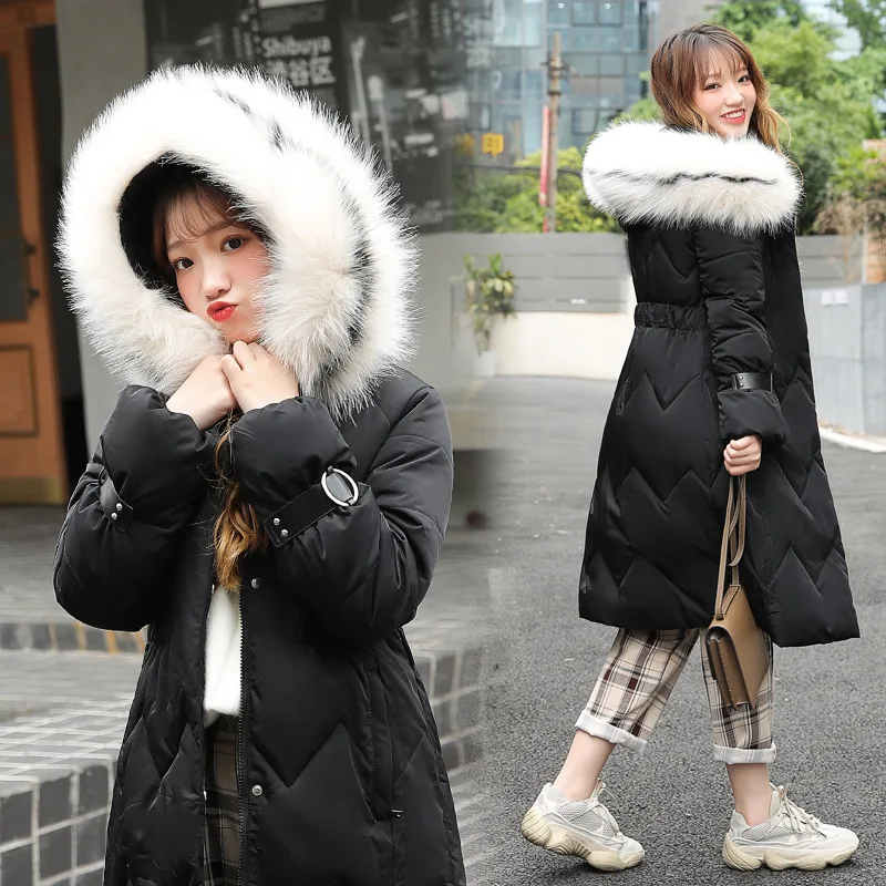 New Style Korean-style Exta-long over-the-Knee Cotton-padded Clothes WOMEN'S Dress Thick-Style Large Fur Collar Large Size Thick
New Style Korean-style Exta-long over-the-Knee Cotton-padded Clothes WOMEN'S Dress Thick-Style Large Fur Collar Large Size Thick
