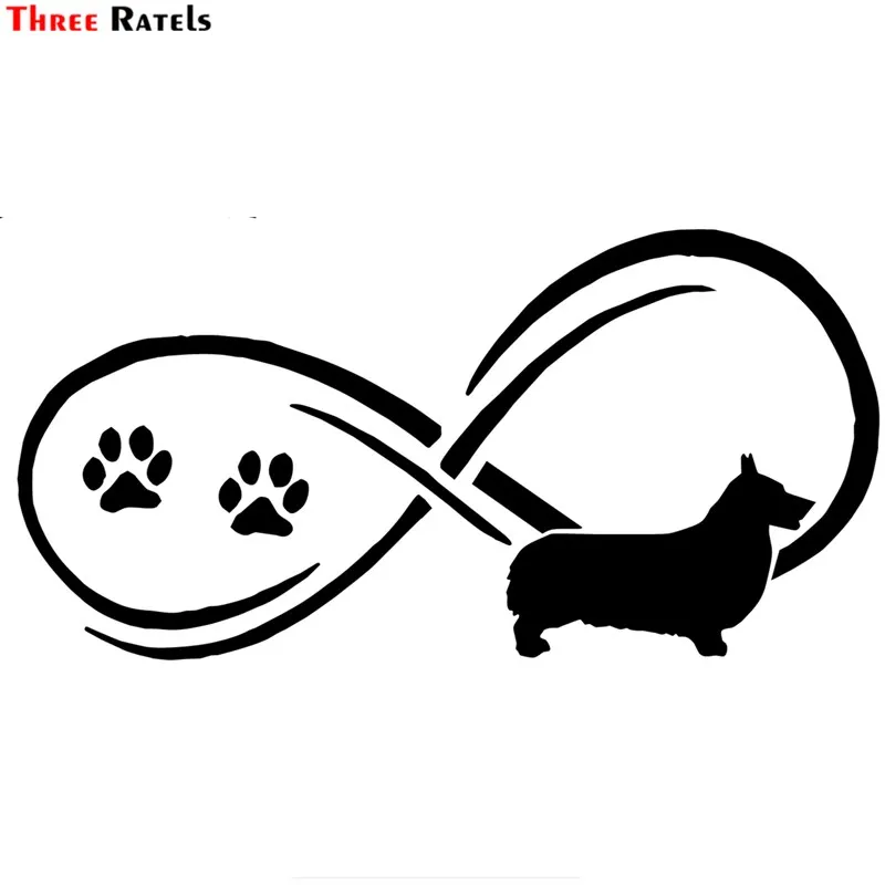 Three Ratels FD138-C Corgi Mom Dad Dog Decal Sticker for Car Window sticker helmet decal | Автомобили и мотоциклы