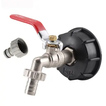 Ton Barrel Valve Accessories Brass Garden Faucet Ibc Drain Tank Adapter 4 Points Faucet Hose Connection + Plastic Nipple
Ton Barrel Valve Accessories Brass Garden Faucet Ibc Drain Tank Adapter 4 Points Faucet Hose Connection + Plastic Nipple