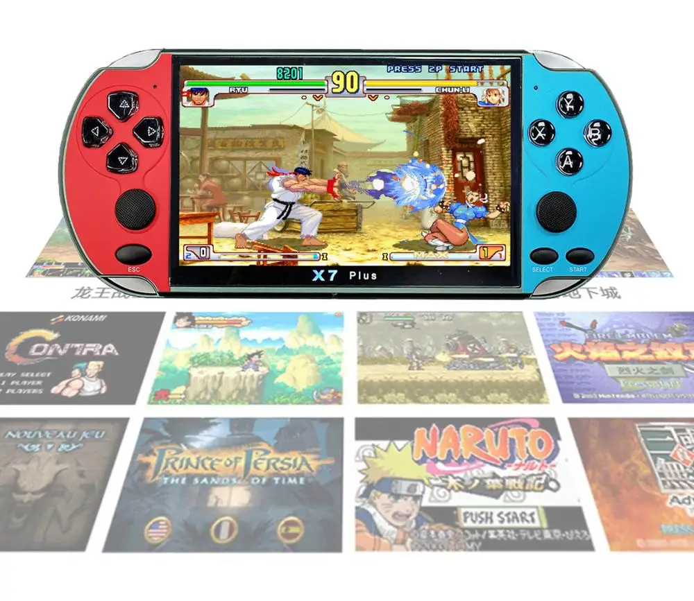 32/64/128 Bit 5" 7" LCD X9 plus Double rocker 16G Handheld Retro Game Console Video MP5 TF Card for GBA/NES 10000 games x7 plus
32/64/128 Bit 5" 7" LCD X9 plus Double rocker 16G Handheld Retro Game Console Video MP5 TF Card for GBA/NES 10000 games x7 plus
