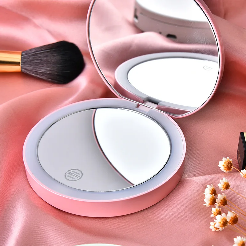 Portable LED Makeup Mirror Adjustable Lighted Mini Circular Travel Sensing Lighting Cosmetic Mirror Wireless USB Charging
Portable LED Makeup Mirror Adjustable Lighted Mini Circular Travel Sensing Lighting Cosmetic Mirror Wireless USB Charging