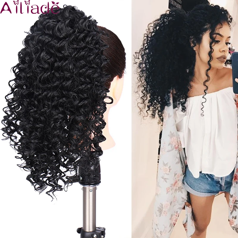 AILIADE Draw string Puff Afro Kinky Curly ponytail African American Short Wrap Synthetic clip in ponytail Hair Extensions 12inch
AILIADE Draw string Puff Afro Kinky Curly ponytail African American Short Wrap Synthetic clip in ponytail Hair Extensions 12inch