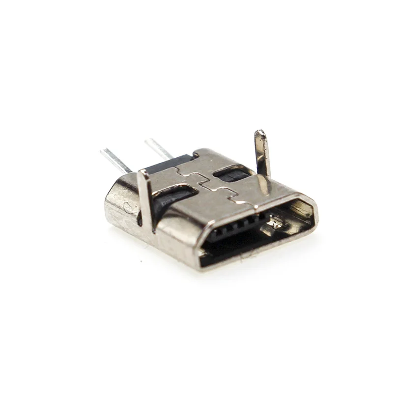 20 шт./лот USB плоский край 90 градусов 2 Pin DIP разъемы Micro Гнездовой разъем Jack Tail Sockect