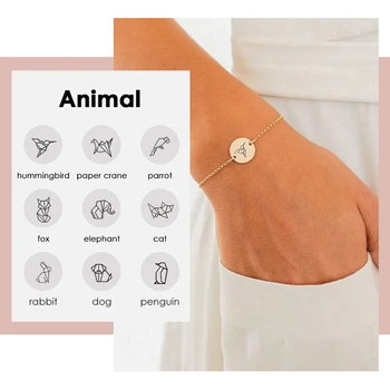 Carlidana Custom Simple Bracelet Female Cute Animal Designer Charm Bracelet 316L Stainless Steel Bracelet for women accessories
Carlidana Custom Simple Bracelet Female Cute Animal Designer Charm Bracelet 316L Stainless Steel Bracelet for women accessories