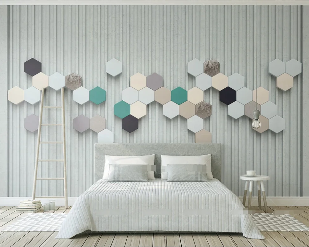 Custom wallpaper 3d three-dimensional hexagon mosaic mosaic geometric background wall painting 
Custom wallpaper 3d three-dimensional hexagon mosaic mosaic geometric background wall painting