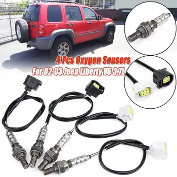 4Pcs Upstream & Downstream Oxygen O2 Sensor For Jeep Liberty V6 3.7L 2002 2003 234-4217 234-4228 234-4772 234-4228 56041953AA