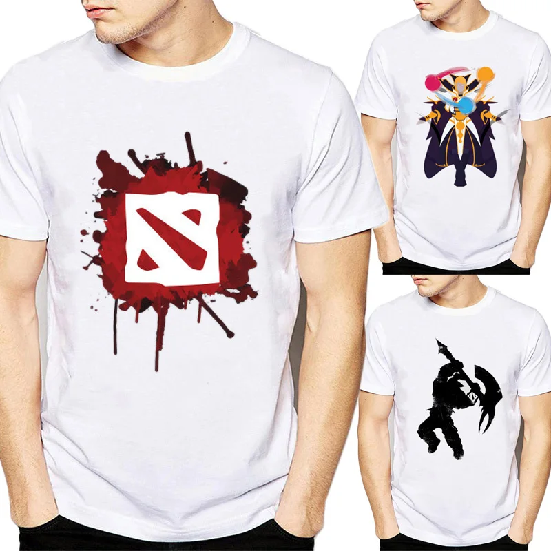 

Men Dota 2 T Shirt Moba Game Printed Summer Clothing 2018 Man White O Neck Tshirts Homme Tops Tee Plus Size XXXL Camisetas