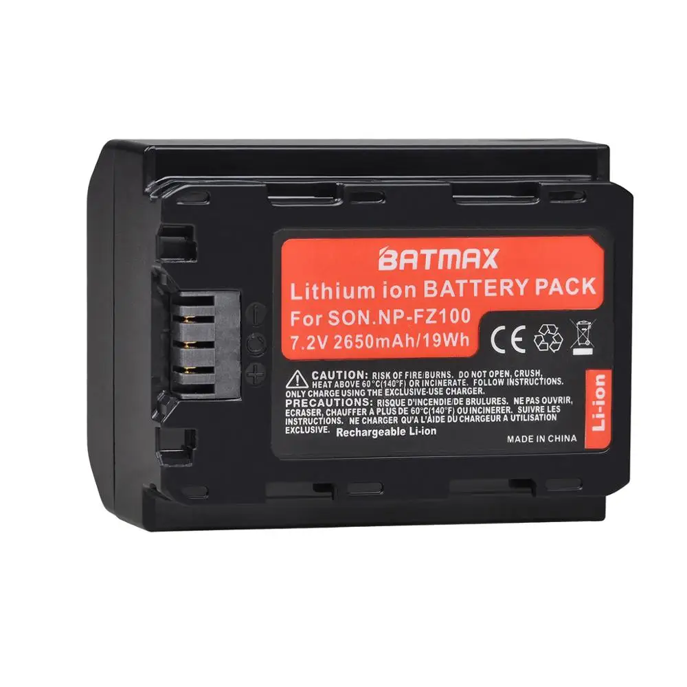 1Pc 2650mAh NP-FZ100 NP FZ100 Camera Battery Akkus for Sony NPFZ100 Z-Series Alpha A7 III A7R A9 A9R A9S A6600 | Электроника