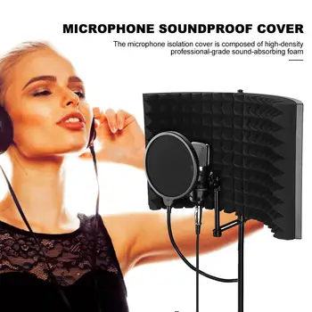 Microphone Recording Studio Soundproof Cover Foldable Adjustable Sound-absorbing Panel Isolation Shield
Microphone Recording Studio Soundproof Cover Foldable Adjustable Sound-absorbing Panel Isolation Shield