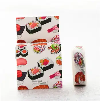 

1PCS Japanese Cuisine 15MM*7M Washi Tape Decoration Roll Decorative Sticky Paper Masking Tape Self Adhesive Tapes Scrapbook