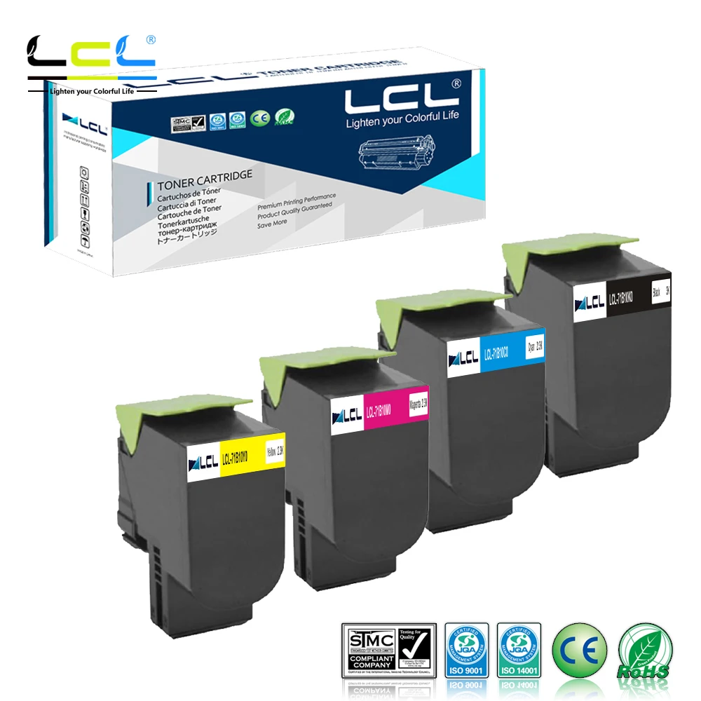 LCL CS317dn 71B20K0 71B20C0 71B20M0 71B20Y0 (4-Pack KCMY) Toner Cartridge Compatible for Lexmark CS317dn CX317dn CS417dn
LCL CS317dn 71B20K0 71B20C0 71B20M0 71B20Y0 (4-Pack KCMY) Toner Cartridge Compatible for Lexmark CS317dn CX317dn CS417dn