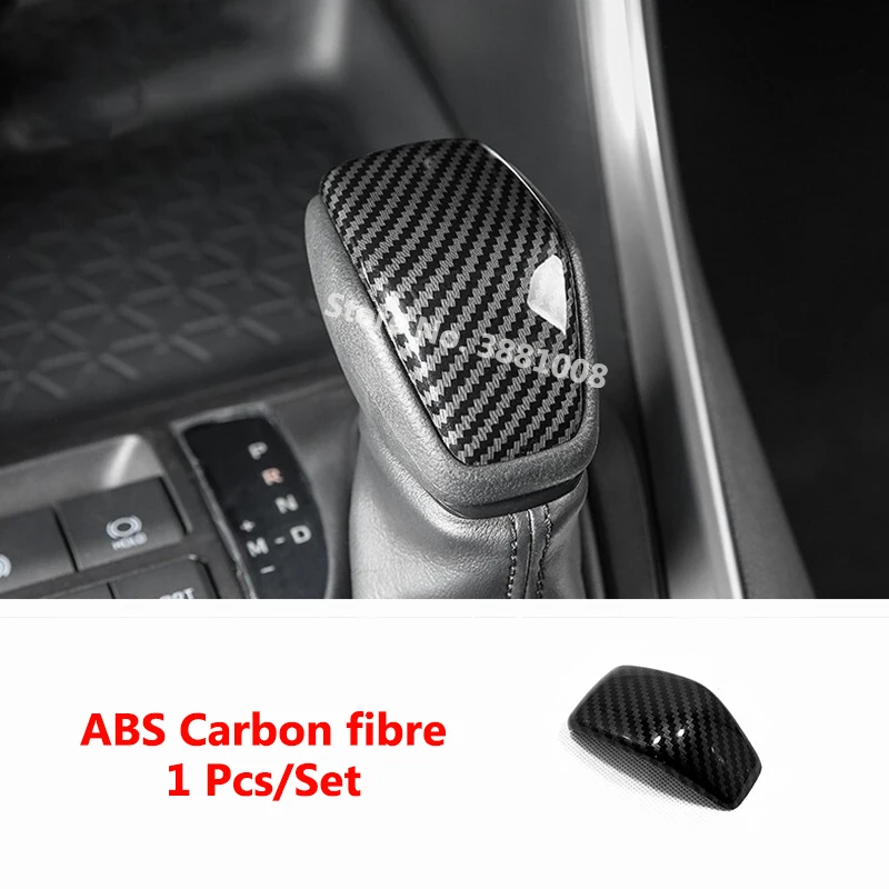 Ручка рычага переключения передач из АБС углеродного волокна для Toyota RAV4 2019 2020 2021 1