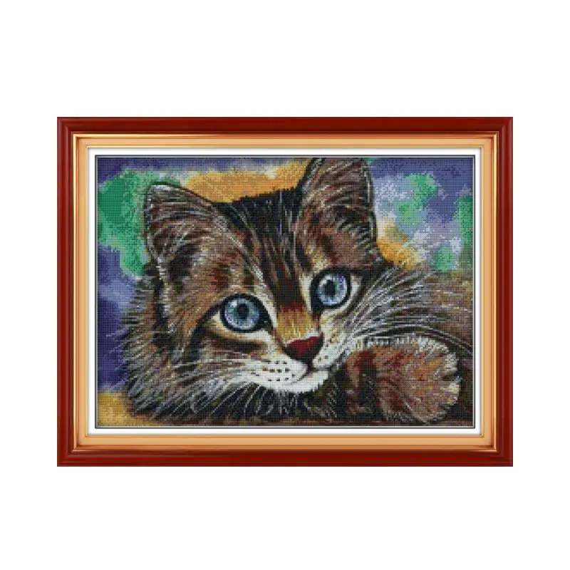 Cat cross stitch kit 14ct 11ct pre stamped canvas cross stitching animal lover embroidery DIY handmade needlework
Cat cross stitch kit 14ct 11ct pre stamped canvas cross stitching animal lover embroidery DIY handmade needlework