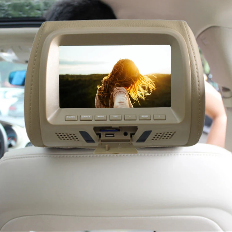 

7 inch TFT LED Screen Car MP5 Player Headrest Monitor Support AV/USB/SD input/FM/Speaker Car Universal Camera