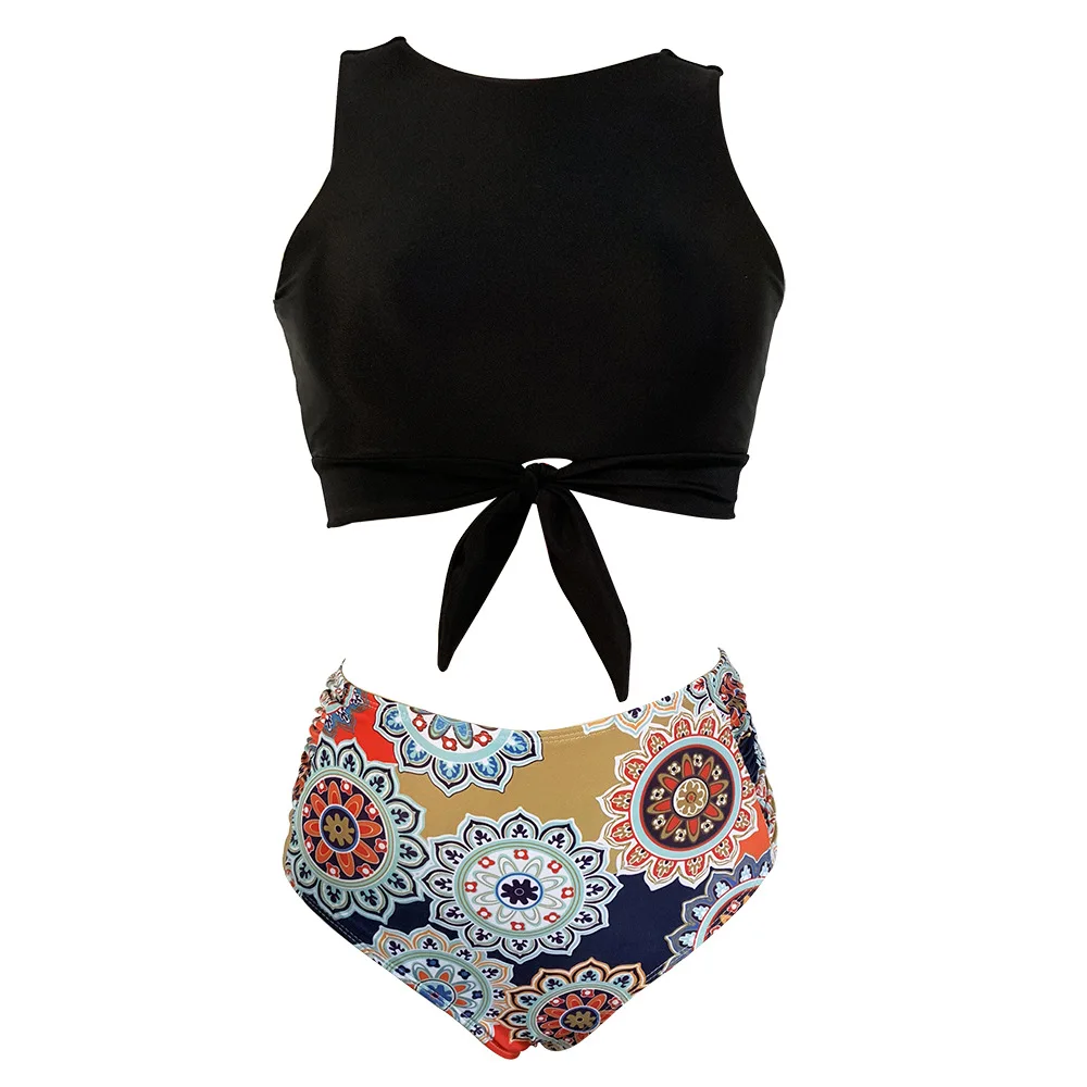 2019 new European and American style stand-alone Amazon high-neck Knot Bikini print high waist split swimsuit two piece xl ff
2019 new European and American style stand-alone Amazon high-neck Knot Bikini print high waist split swimsuit two piece xl ff