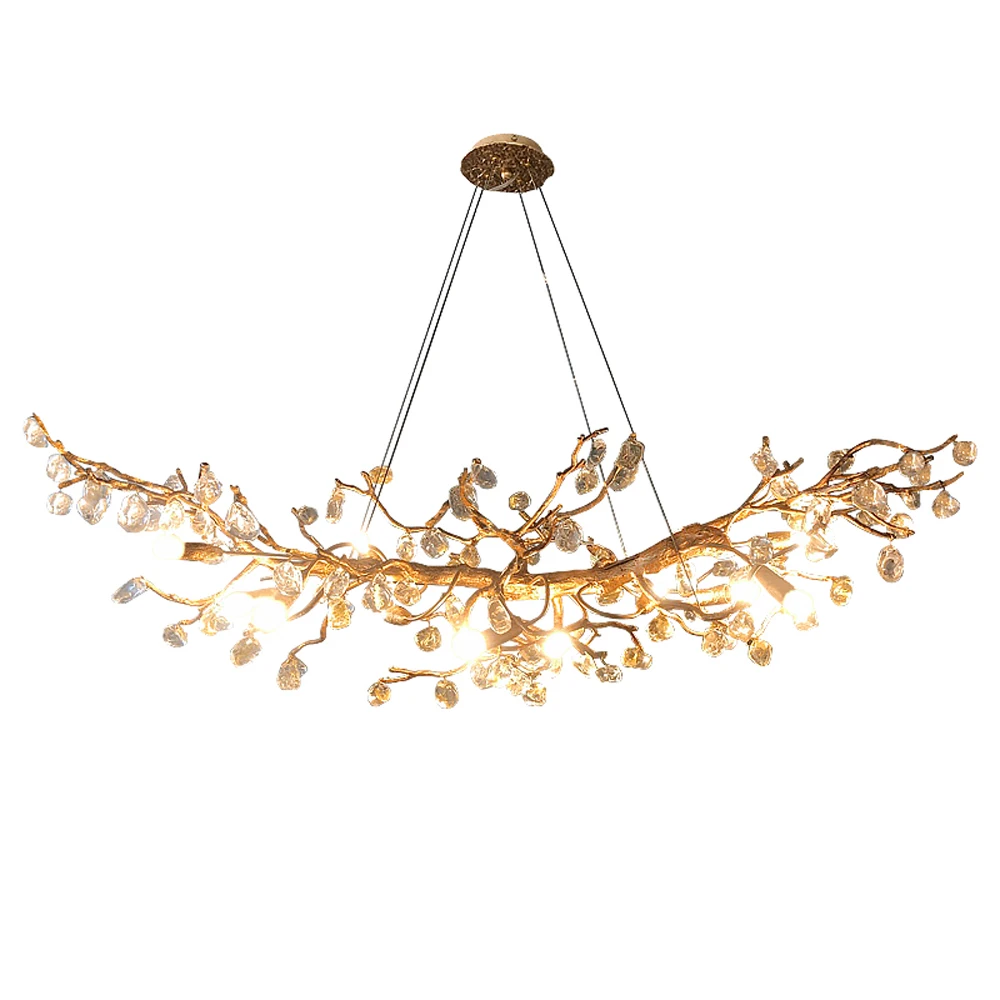 Art Design Copper Chandelier Modern Crystal Stone Plafondlamp Living Decoration Led Dining Room Suspension Luminair Villa Lights
Art Design Copper Chandelier Modern Crystal Stone Plafondlamp Living Decoration Led Dining Room Suspension Luminair Villa Lights