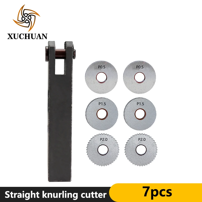 Straight Knurling Cutter Tool 7pcs Straight Linear Knurling Wheel 0.5 1.5 2.0mm Single Wheel Knife Holder Knurling Cutter Set
Straight Knurling Cutter Tool 7pcs Straight Linear Knurling Wheel 0.5 1.5 2.0mm Single Wheel Knife Holder Knurling Cutter Set