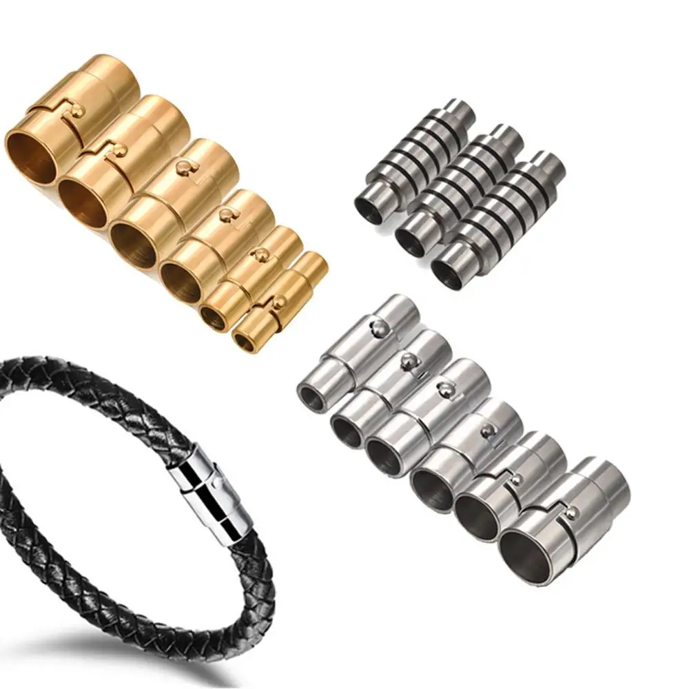 2pcs 3/4/5/6/7/8mm Magnetic Clasps Leather Cord Rope End Cap Connector For Diy Bracelets Necklace Stainless Steel Jewelry Making
2pcs 3/4/5/6/7/8mm Magnetic Clasps Leather Cord Rope End Cap Connector For Diy Bracelets Necklace Stainless Steel Jewelry Making