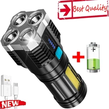Super Bright Flashlight Rechargeable Outdoor Multi-function Led Torch Side Light Long-range Spotlight Battery Display COB Light
Super Bright Flashlight Rechargeable Outdoor Multi-function Led Torch Side Light Long-range Spotlight Battery Display COB Light