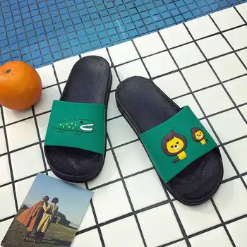 F Women‘S Crocodile Lion Couple Female Lady Slippers Summer Bathroom Indoor Green Anime Comics Flat Slides Flip Flops Women Shoe
F Women‘S Crocodile Lion Couple Female Lady Slippers Summer Bathroom Indoor Green Anime Comics Flat Slides Flip Flops Women Shoe
