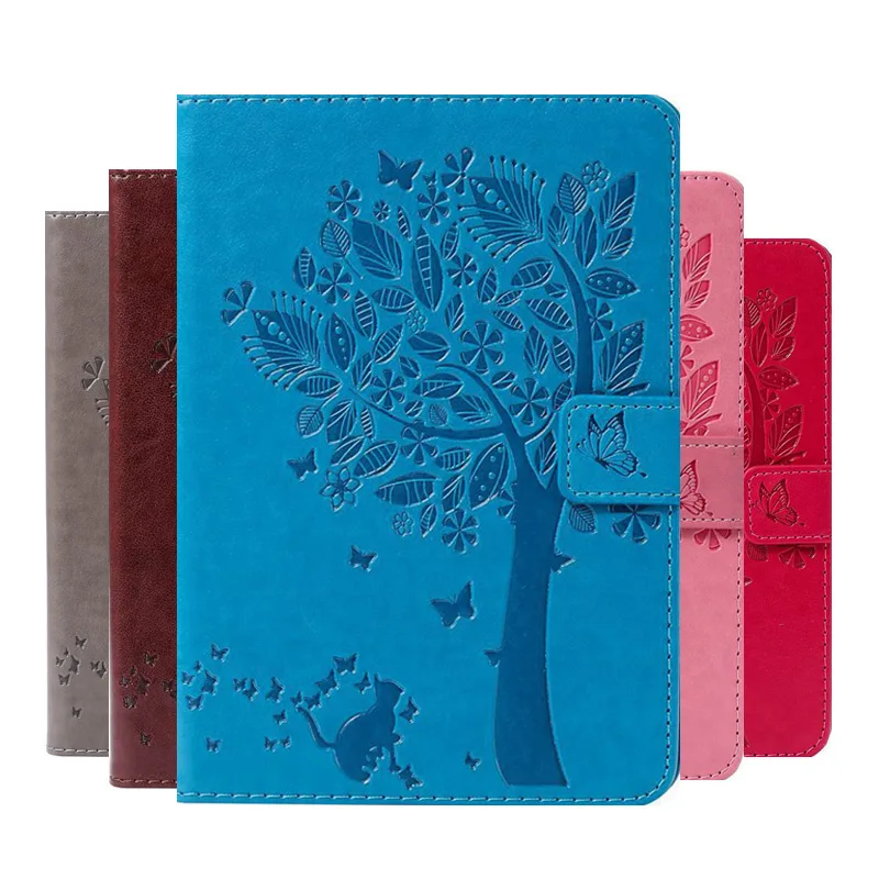 Cat Tree Embossed PU Leather Case For Samsung Galaxy Tab A 7.0 2016 T280 T285 Cover A6 inch case +Film+Pen | Компьютеры и офис