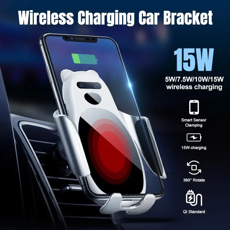 15W Wireless Car Charger C0 Automatic Clamping Fast Charging Phone Holder Mount in Car for iPhone 11 Huawei Samsung Phone
15W Wireless Car Charger C0 Automatic Clamping Fast Charging Phone Holder Mount in Car for iPhone 11 Huawei Samsung Phone