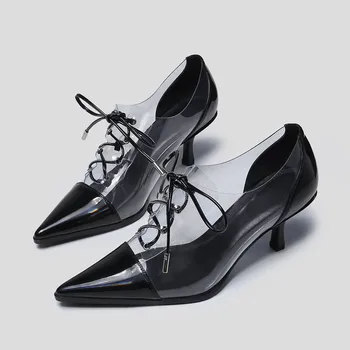 Lapolaka On Sale Brand Design Top Quality Pointed Toe Thin High Heels Shoelaces Transparent Pumpswoman Shoes Women
Lapolaka On Sale Brand Design Top Quality Pointed Toe Thin High Heels Shoelaces Transparent Pumpswoman Shoes Women