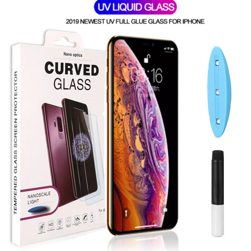 20D UV Liquid Full Glue Screen Protector for iphone 11 pro xs max x xr 6s 7 8 plus Full coverage Protective Tempered Glass film
20D UV Liquid Full Glue Screen Protector for iphone 11 pro xs max x xr 6s 7 8 plus Full coverage Protective Tempered Glass film