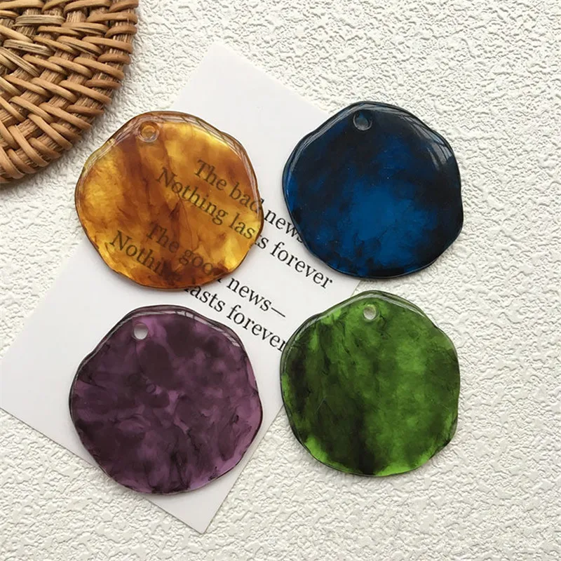 

Newest 40pcs/lot color print geometry irregular rounds shape resin beads diy jewelry earring/garment pendants accessory