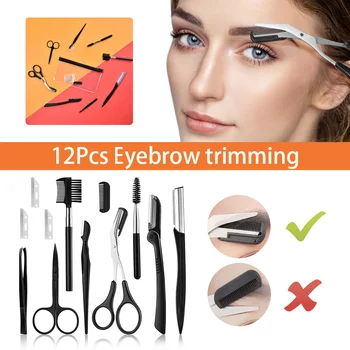 New Accessories Eyebrows Clip Eyebrow Trimmer Scissors Eyebrow Shaping Knife Cosmetic Beautiful Makeup Tools 12 Pcs/Set
New Accessories Eyebrows Clip Eyebrow Trimmer Scissors Eyebrow Shaping Knife Cosmetic Beautiful Makeup Tools 12 Pcs/Set